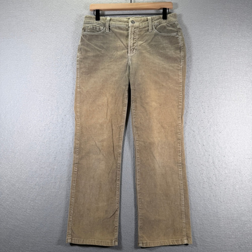 NYDJ Womens Tan Corduroy Bootcut Pants Size‎ 8P Lift Tuck Stretch Retro 8961